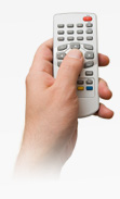 Hand Holding Remote